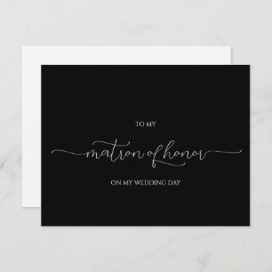 Minimal Script Matron of Honor Danke-Karte Einladung