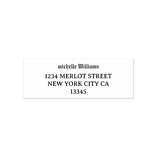 Minimal Script Modern Return Address Self-inking S Permastempel (Design)