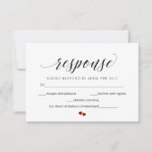 Minimal Script Moderne UAWG Wedding Response Card Einladung (Vorderseite)
