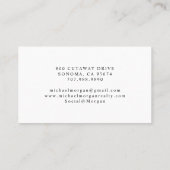 Minimal Script Monogram Luxury Realtor Visitenkarte (Rückseite)