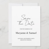 Minimal Script Photo Save the Date (Vorderseite)