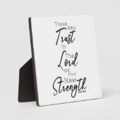 Minimal Script Schriftart Bible Verse Isaiah 40:31 Fotoplatte (Vorderseite)