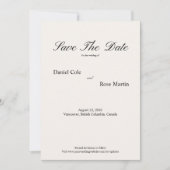 Minimal Script Soft Simple Wedding Save The Date (Vorderseite)