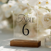 Minimal Script Wedding Table Number Acryleinladungen