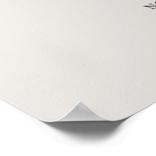 Minimal Script Welcome Wedding Poster (Ecke)