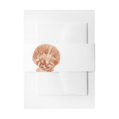 Minimal Sea Shell Invitation Belly Band (Tan) (Vorderseite Beispiel)
