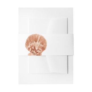 Minimal Sea Shell Invitation Belly Band (Tan)