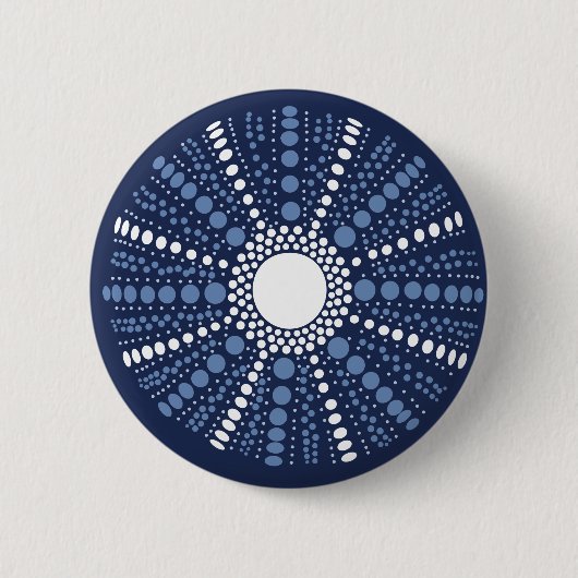 Minimal Sea Urchin Geometric Button (Vorderseite)