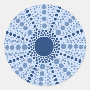 Minimal Sea Urchin Geometric Runder Aufkleber