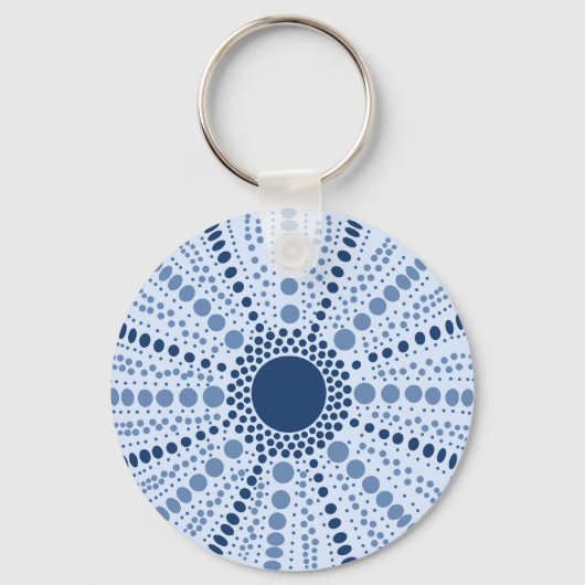Minimal Sea Urchin Geometric Schlüsselanhänger (Vorderseite)