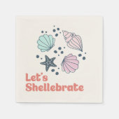 Minimal Seashell Birthday Serviette (Vorderseite)
