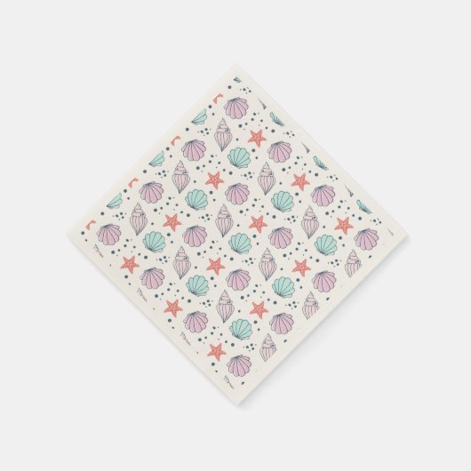 Minimal Seashell Birthday Serviette (Ecke)