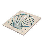 Minimal Seashell Ocean Art Tile Fliese (Seite)