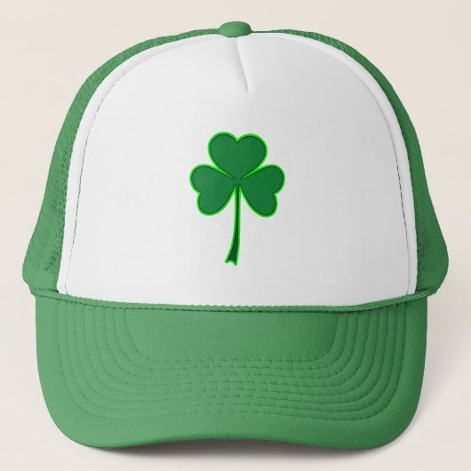 Minimal Shamrock St Patrick’s Day Shirt – boné Truckerkappe (Vorderseite)