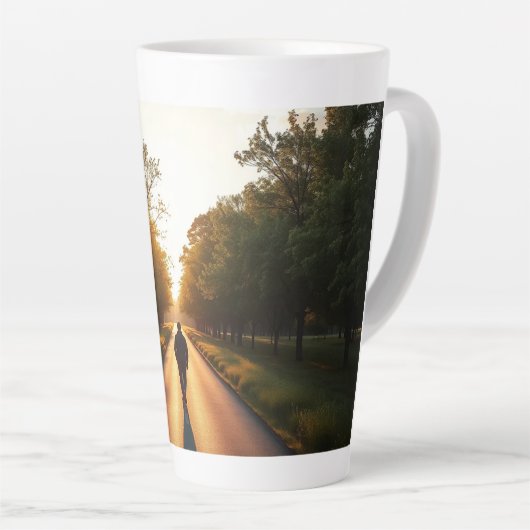 Minimal Silhouette Latte Mug Milchtasse (Rechte Ecke)