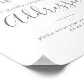 Minimal Silver Baby Shower Address a Envelope Poster (Ecke)