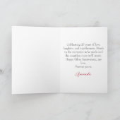 Minimal Silver Frame Husband 25 Jahre alt Karte (Innenseite)