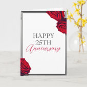 Minimal Silver Frame Husband 25 Jahre alt Karte (Gelbe Blume)