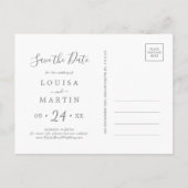 Minimal Silver Frohe Weihnachten Save the Date Fot (Rückseite)