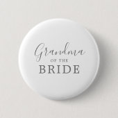 Minimal Silver Oma des Bride-Brautparty Button (Vorderseite)