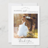 Minimal Silver Verheiratet Kleine Weihnachten 3 Fo (Vorderseite)