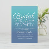 Minimal Simple Blue Ombre Wellness-Center Party Br Einladung (Stehend Vorderseite)