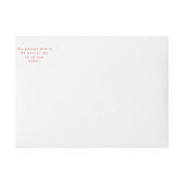 Minimal Simple Christmas Red Doodle Rücksendeadres (Vorderseite)