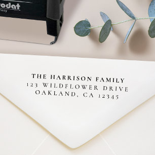 Minimal Simple Clean Elegant Return Address Permastempel