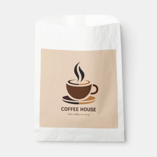 Minimal Simple Coffee Shop barista Geschenktütchen (Vorderseite)