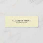 Minimal Simple Elegant Texture Attorney Mini Visitenkarte (Vorderseite)