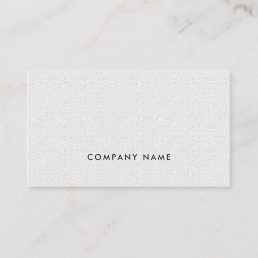 Minimal Simple Elegant Texture White Consultant Visitenkarte (Rückseite)