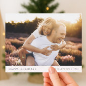Minimal Simple Elegante Weihnachten Couple Foto