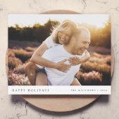 Minimal Simple Elegante Weihnachten Couple Foto