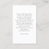 Minimal Simple Foto Memorial Beileid Beerdigung Visitenkarte (Rückseite)