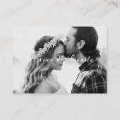 Minimal Simple Great Vibes Script Wedding Website Begleitkarte (Rückseite)