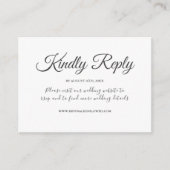 Minimal Simple Great Vibes Script Wedding Website Begleitkarte (Vorderseite)