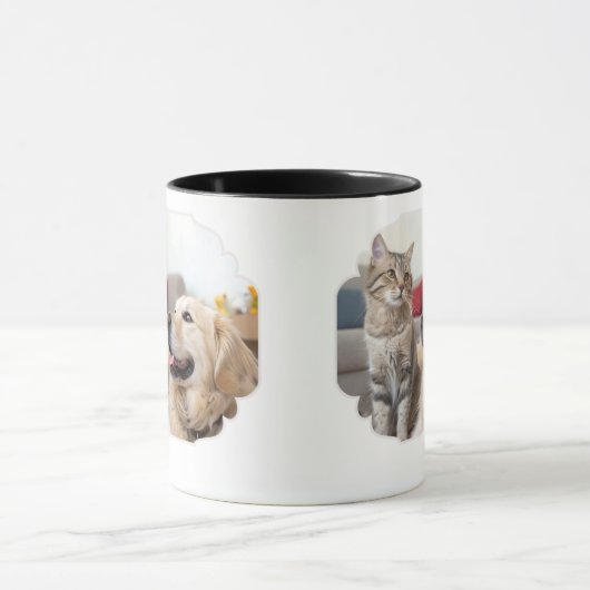 Minimal Simple Pet Mug – Dog & Cat Line Art Design Tasse (Zentrum)