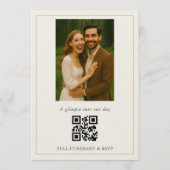 Minimal Simple Photo Wedding Invitation Einladung (Rückseite)