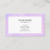 Minimal Simple Pink Purple Gradient Geometric Back Visitenkarte (Rückseite)