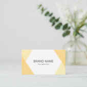 Minimal Simple Pop Yellow Orange Line Frame Visitenkarte (Stehend Vorderseite)