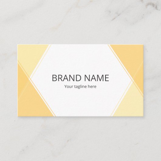 Minimal Simple Pop Yellow Orange Line Frame Visitenkarte (Vorderseite)
