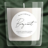 Minimal Simple Professional Candle Jar Lid Label Runder Aufkleber