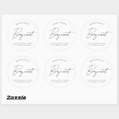 Minimal Simple Professional Candle Jar Lid Label Runder Aufkleber (Blatt)