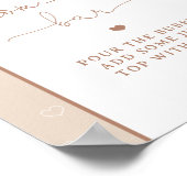 Minimal Simple Teddy Bear Baby Dusche Mama-osa Bar Poster (Ecke)