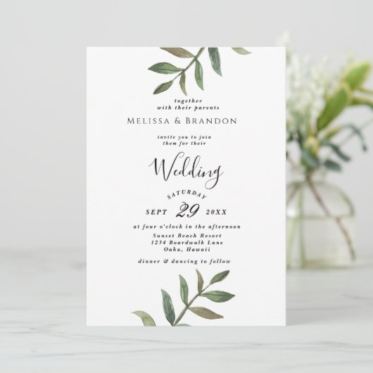 Minimal Simple Wedding İnvitation Save The Date (Stehend Vorderseite)