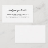 Minimal Simple Wedding Website Begleitkarte (Vorne/Hinten)