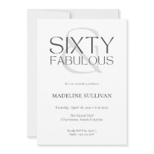 Minimal Sixty and Fabulous 60th Birthday Party