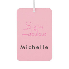 Minimal Sixty & Fabulous 60th Birthday Party Autolufterfrischer