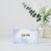 Minimal Sky Blue Business Card Visitenkarte (Stehend Vorderseite)