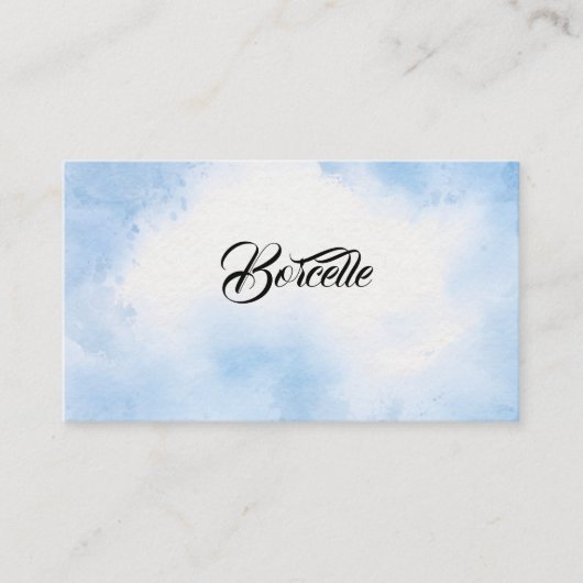 Minimal Sky Blue Business Card Visitenkarte (Vorderseite)
